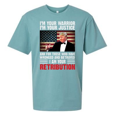 I Am Your Retribution Pro Donald Trump Usa Sueded Cloud Jersey T-Shirt