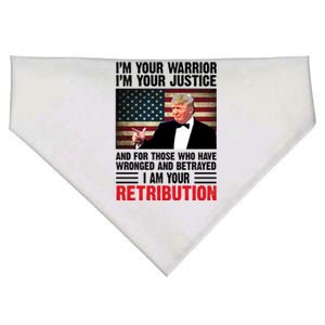 I Am Your Retribution Pro Donald Trump Usa USA-Made Doggie Bandana