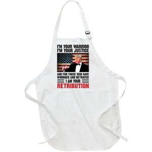 I Am Your Retribution Pro Donald Trump Usa Full-Length Apron With Pockets