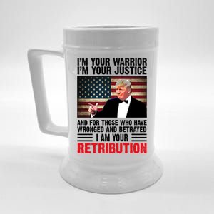 I Am Your Retribution Pro Donald Trump Usa Beer Stein