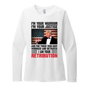 I Am Your Retribution Pro Donald Trump Usa Womens CVC Long Sleeve Shirt