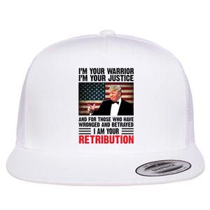 I Am Your Retribution Pro Donald Trump Usa Flat Bill Trucker Hat