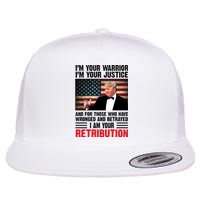 I Am Your Retribution Pro Donald Trump Usa Flat Bill Trucker Hat