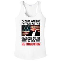 I Am Your Retribution Pro Donald Trump Usa Ladies PosiCharge Competitor Racerback Tank