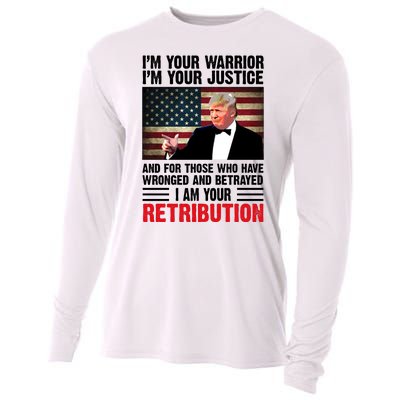 I Am Your Retribution Pro Donald Trump Usa Cooling Performance Long Sleeve Crew