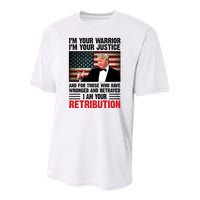 I Am Your Retribution Pro Donald Trump Usa Youth Performance Sprint T-Shirt