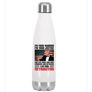 I Am Your Retribution Pro Donald Trump Usa Stainless Steel Insulated Water Bottle