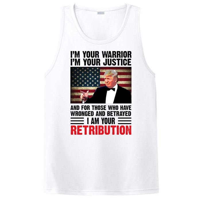 I Am Your Retribution Pro Donald Trump Usa PosiCharge Competitor Tank