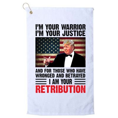 I Am Your Retribution Pro Donald Trump Usa Golf Towel