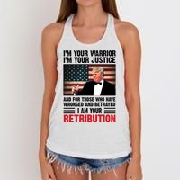 I Am Your Retribution Pro Donald Trump Usa Women's Knotted Racerback Tank