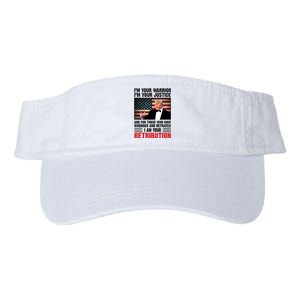 I Am Your Retribution Pro Donald Trump Usa Valucap Bio-Washed Visor