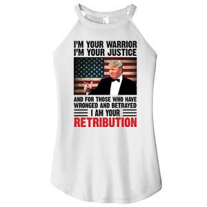 I Am Your Retribution Pro Donald Trump Usa Women's Perfect Tri Rocker Tank