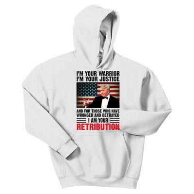 I Am Your Retribution Pro Donald Trump Usa Kids Hoodie