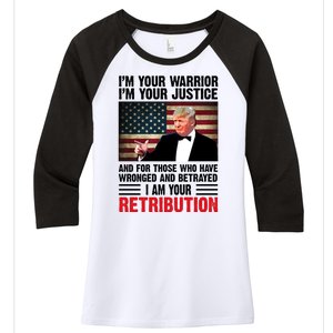 I Am Your Retribution Pro Donald Trump Usa Women's Tri-Blend 3/4-Sleeve Raglan Shirt