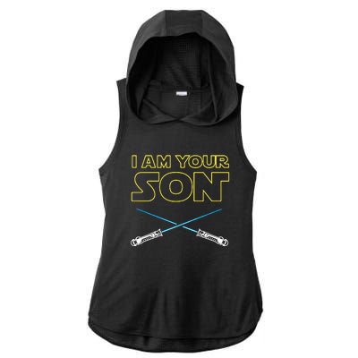 I Am Your Son Ladies PosiCharge Tri-Blend Wicking Draft Hoodie Tank