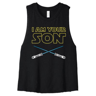 I Am Your Son Women's Racerback Cropped Tank