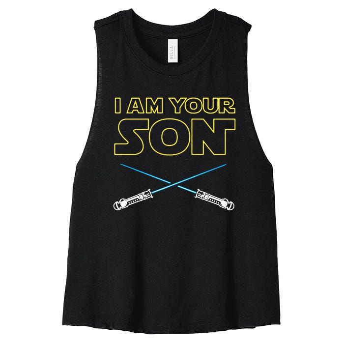 I Am Your Son Women's Racerback Cropped Tank