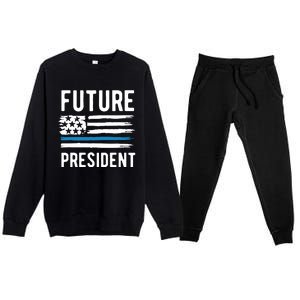 I Am Your Future President Premium Crewneck Sweatsuit Set