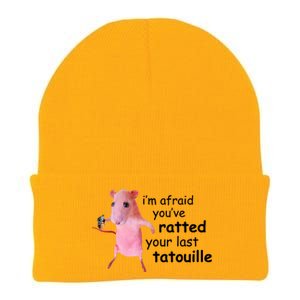 Im Afraid Youve Ratted Your Last Tatouille Funny Knit Cap Winter Beanie