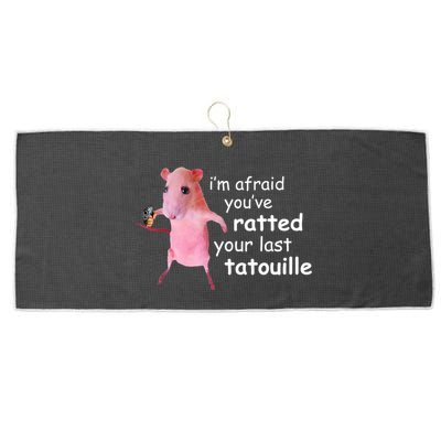 Im Afraid Youve Ratted Your Last Tatouille Funny Large Microfiber Waffle Golf Towel