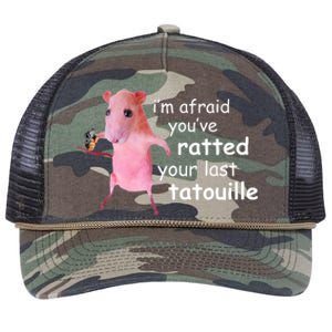 Im Afraid Youve Ratted Your Last Tatouille Funny Retro Rope Trucker Hat Cap