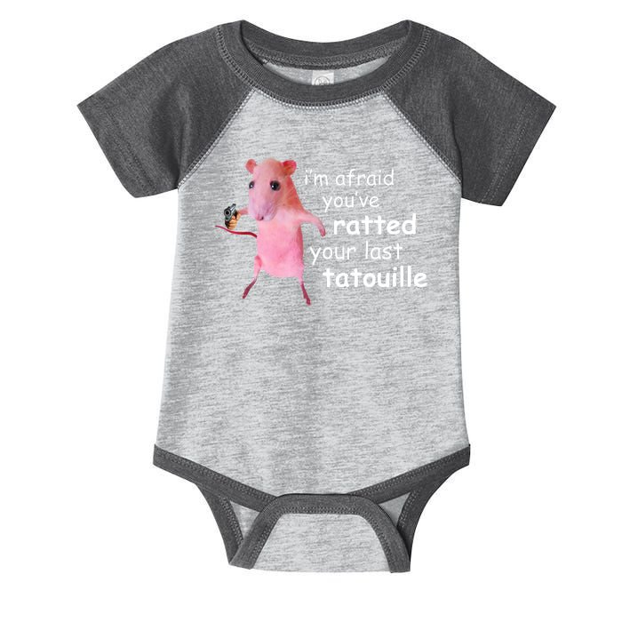 Im Afraid Youve Ratted Your Last Tatouille Funny Infant Baby Jersey Bodysuit