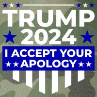 I Accept Your Apology 2024 Trump 2024 Legacy Tie Dye Trucker Hat