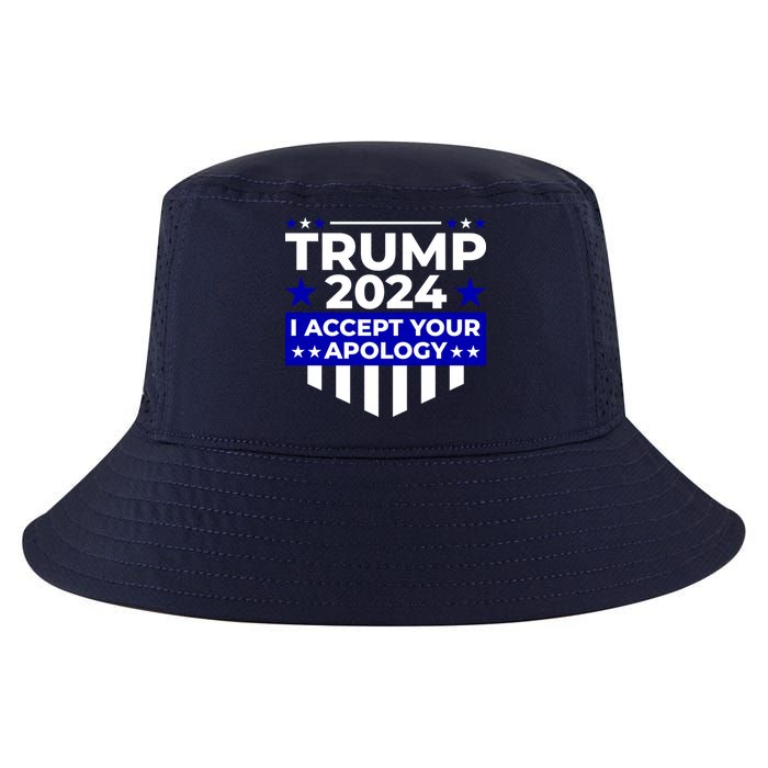 I Accept Your Apology 2024 Trump 2024 Cool Comfort Performance Bucket Hat