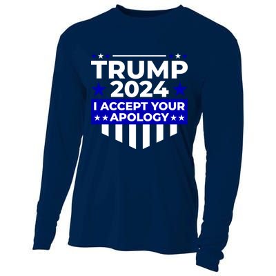 I Accept Your Apology 2024 Trump 2024 Cooling Performance Long Sleeve Crew