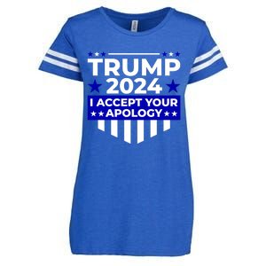 I Accept Your Apology 2024 Trump 2024 Enza Ladies Jersey Football T-Shirt