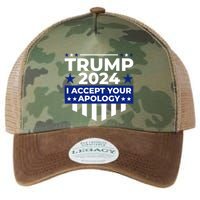 I Accept Your Apology 2024 Political Statement Legacy Tie Dye Trucker Hat