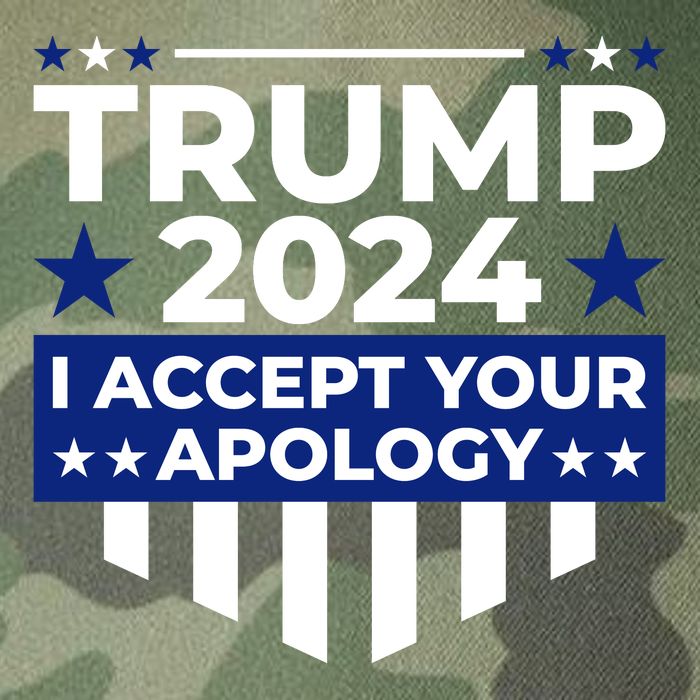 I Accept Your Apology 2024 Political Statement Legacy Tie Dye Trucker Hat