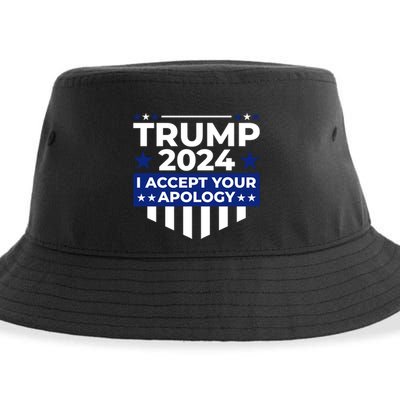 I Accept Your Apology 2024 Political Statement Sustainable Bucket Hat