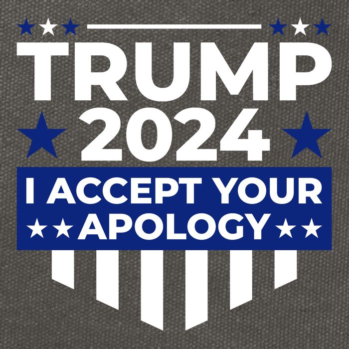 I Accept Your Apology 2024 Political Statement Cotton Canvas Backpack