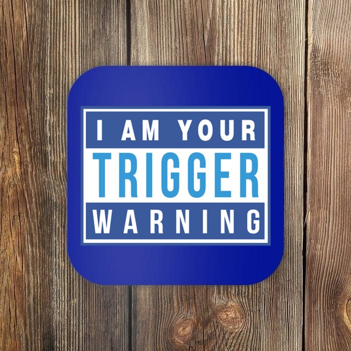 I Am Your Trigger Warning Funny Triggered Snowflake Gift Coaster