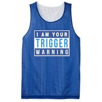 I Am Your Trigger Warning Funny Triggered Snowflake Gift Mesh Reversible Basketball Jersey Tank