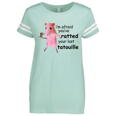 Im Afraid Youve Ratted Your Last Tatouille Funny Pink Rat Enza Ladies Jersey Football T-Shirt