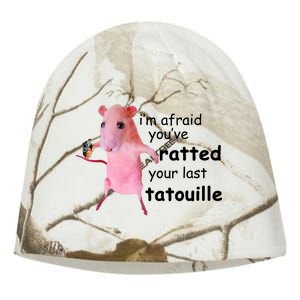 Im Afraid Youve Ratted Your Last Tatouille Funny Pink Rat Kati - Camo Knit Beanie