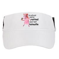 Im Afraid Youve Ratted Your Last Tatouille Funny Pink Rat Adult Drive Performance Visor