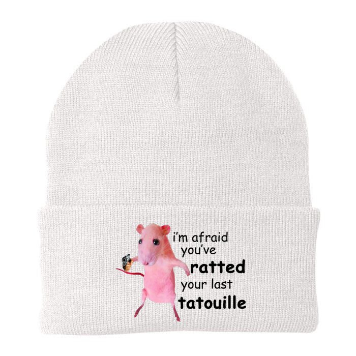 Im Afraid Youve Ratted Your Last Tatouille Funny Pink Rat Knit Cap Winter Beanie