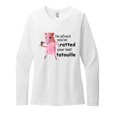 Im Afraid Youve Ratted Your Last Tatouille Funny Pink Rat Womens CVC Long Sleeve Shirt