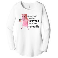 Im Afraid Youve Ratted Your Last Tatouille Funny Pink Rat Women's Perfect Tri Tunic Long Sleeve Shirt