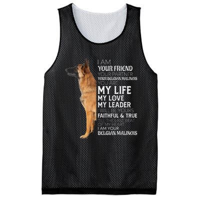 I Am Your Friend Your Partner Your Belgian Malinois Mom Dad Mesh Reversible Basketball Jersey Tank