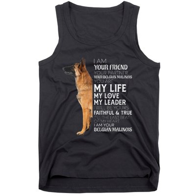 I Am Your Friend Your Partner Your Belgian Malinois Mom Dad Tank Top