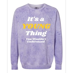 Its A Young Thing You Wouldnt Understand Family Name Cute Gift Las Gift Colorblast Crewneck Sweatshirt