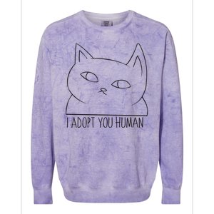 I Adopt You Human Colorblast Crewneck Sweatshirt