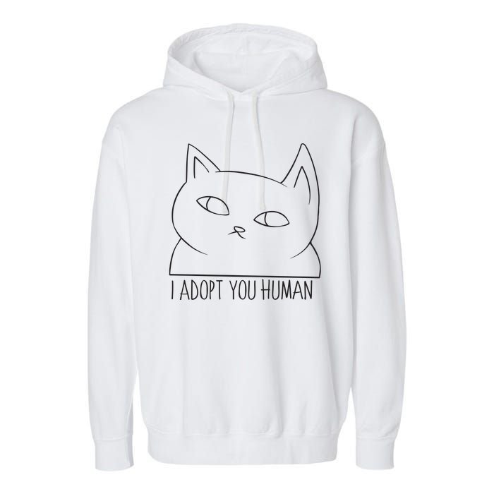 I Adopt You Human Garment-Dyed Fleece Hoodie