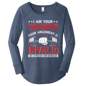 I Am Your Trainer Your Argument Is Invalid But I Appreciate Women's Perfect Tri Tunic Long Sleeve Shirt