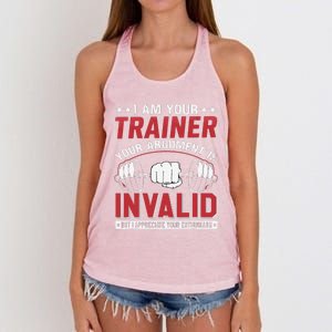 I Am Your Trainer Your Argument Is Invalid But I Appreciate Women's Knotted Racerback Tank