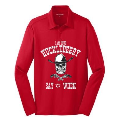 I Am Your Huckleberry | Say When Doc Holiday Fan Silk Touch Performance Long Sleeve Polo